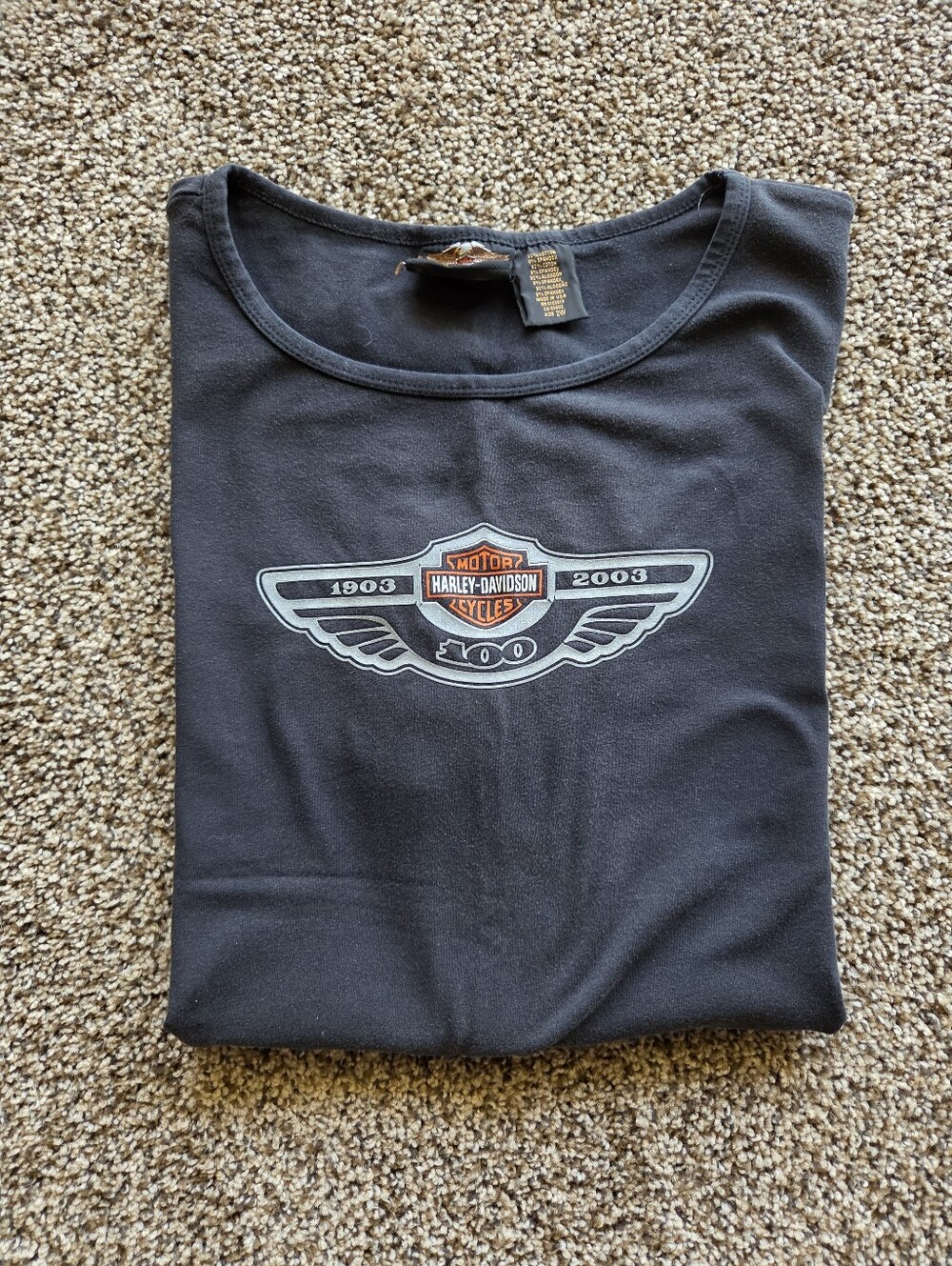 Harley-Davidson 100th Anniversary Tee-shirt Winged Shield Graphic
